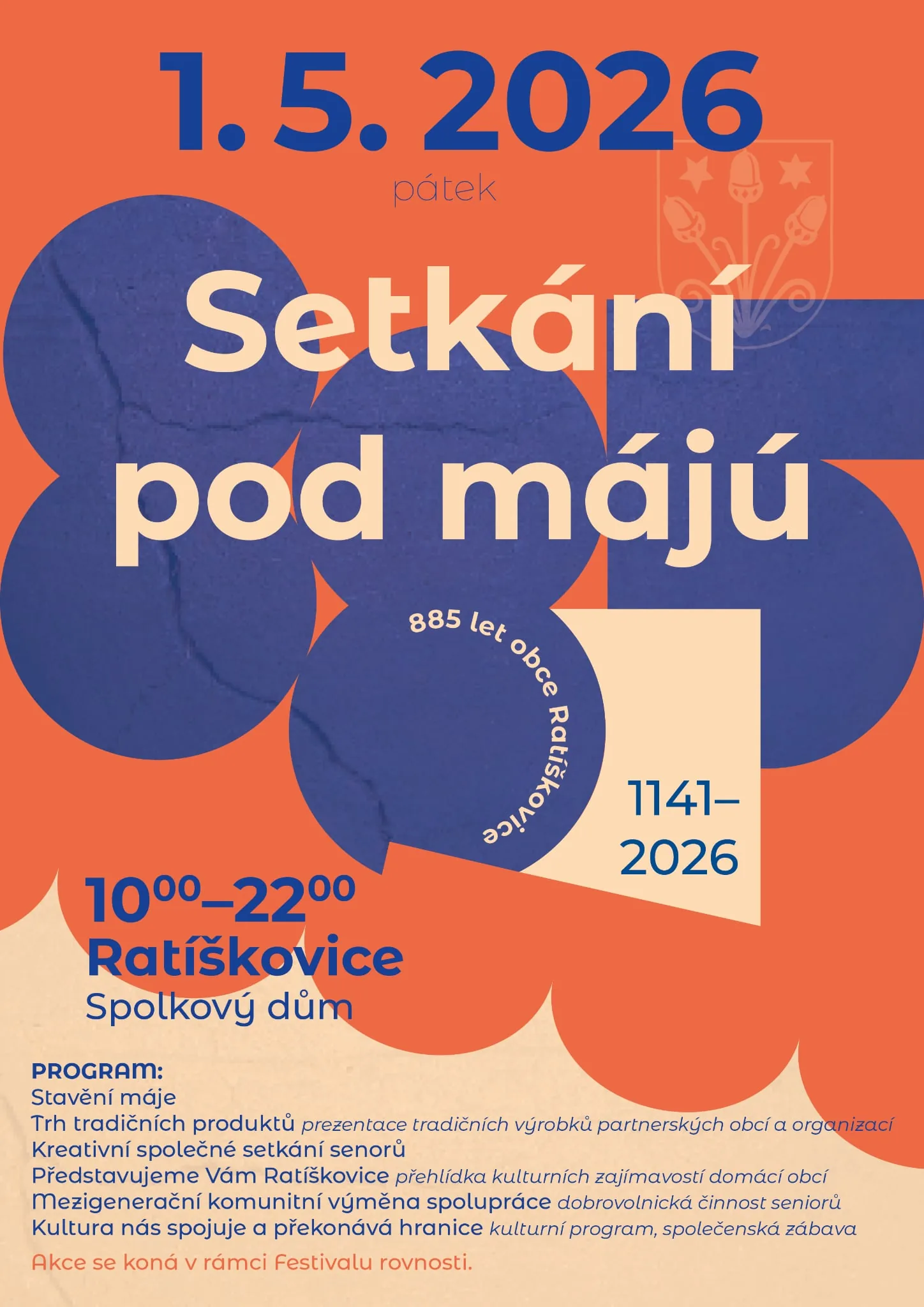 Program oslav 885 let Ratíškovice – plakát č. 1