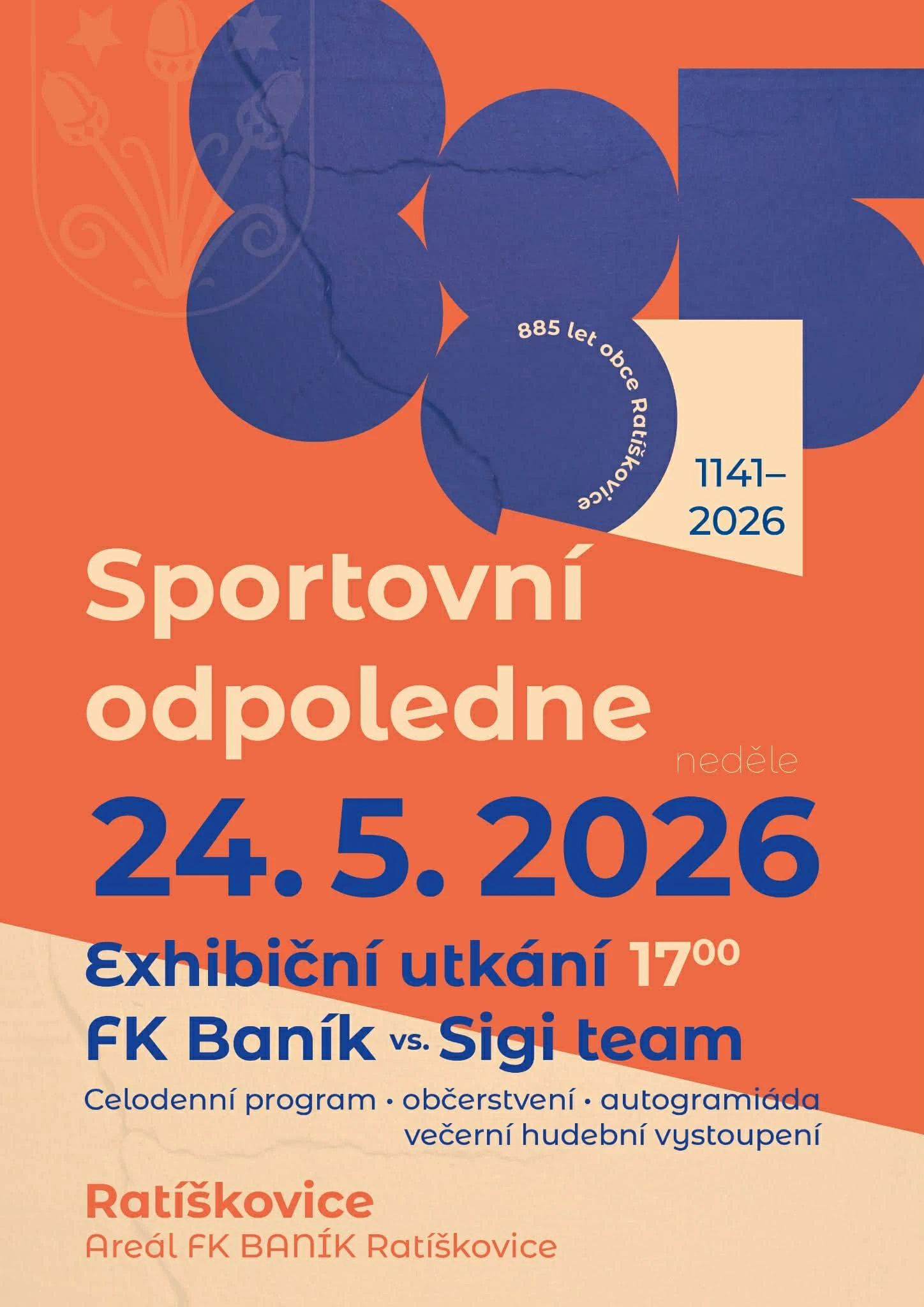 Program oslav 885 let Ratíškovice – plakát č. 3